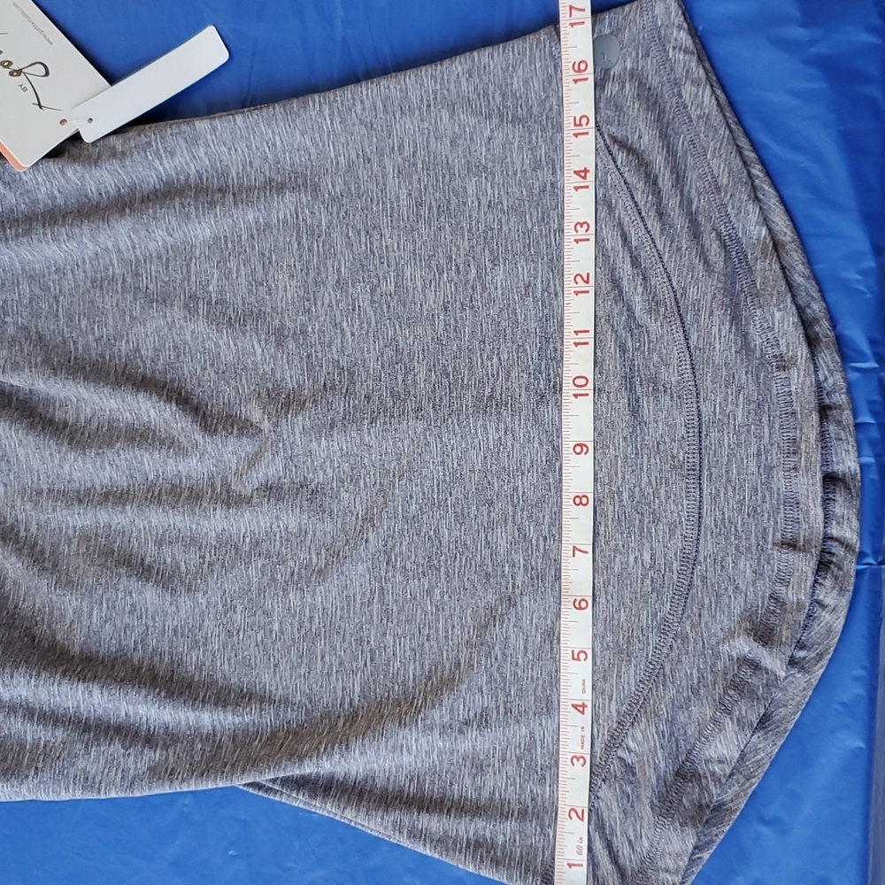 NWT Gottex scoop neck long sleeve-Sz Small🤩 Heather gray, form fitting ♥️ - Picture 8 of 9